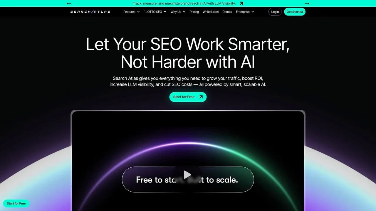 Search Atlas platform with content automation and rank tracking