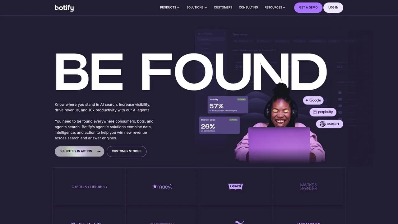 Botify crawler and technical SEO analysis dashboard