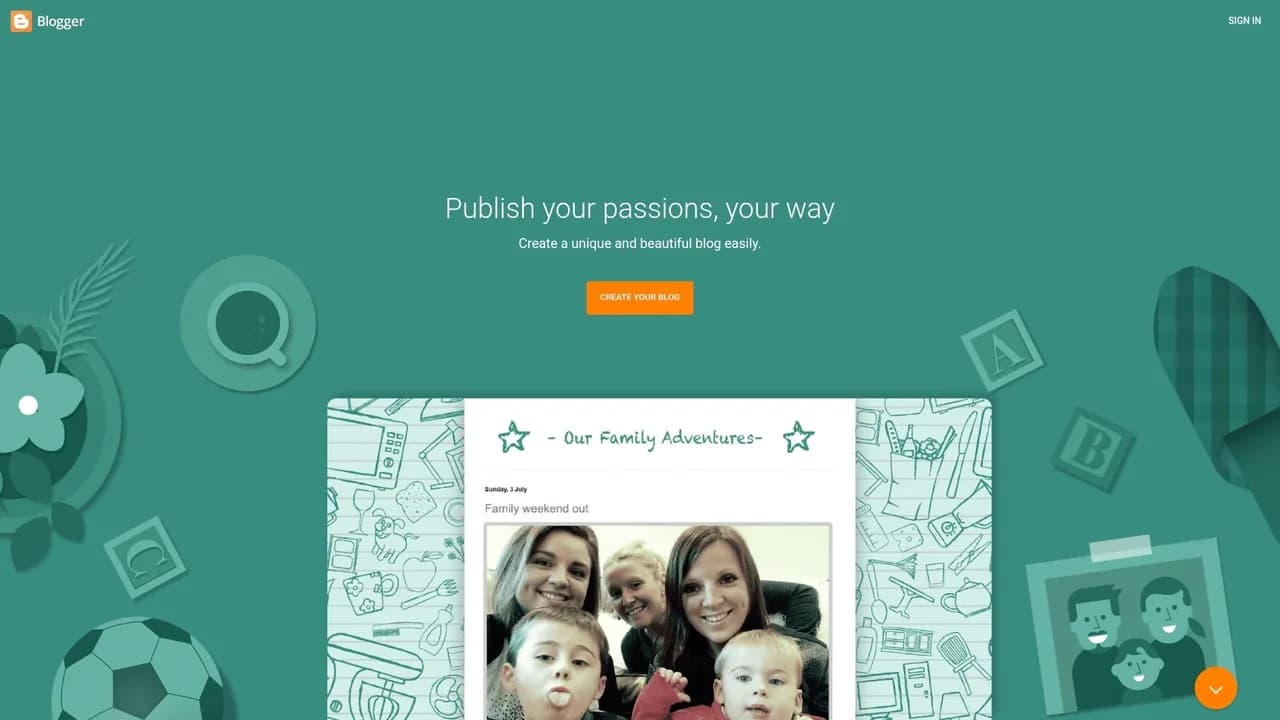Blogger.com blog creation interface